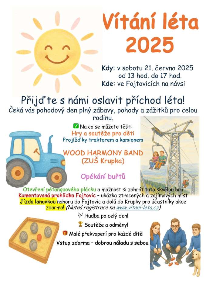 Vítání léta ve Fojtovicích 21. 6.