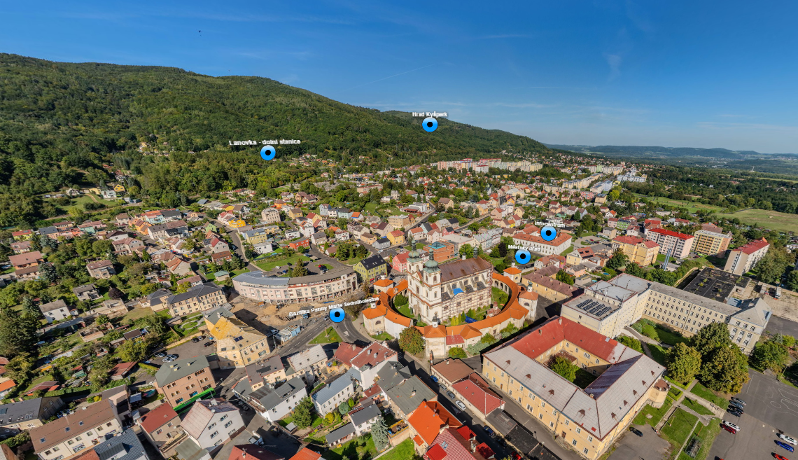 Virtuální letecká prohlídka města