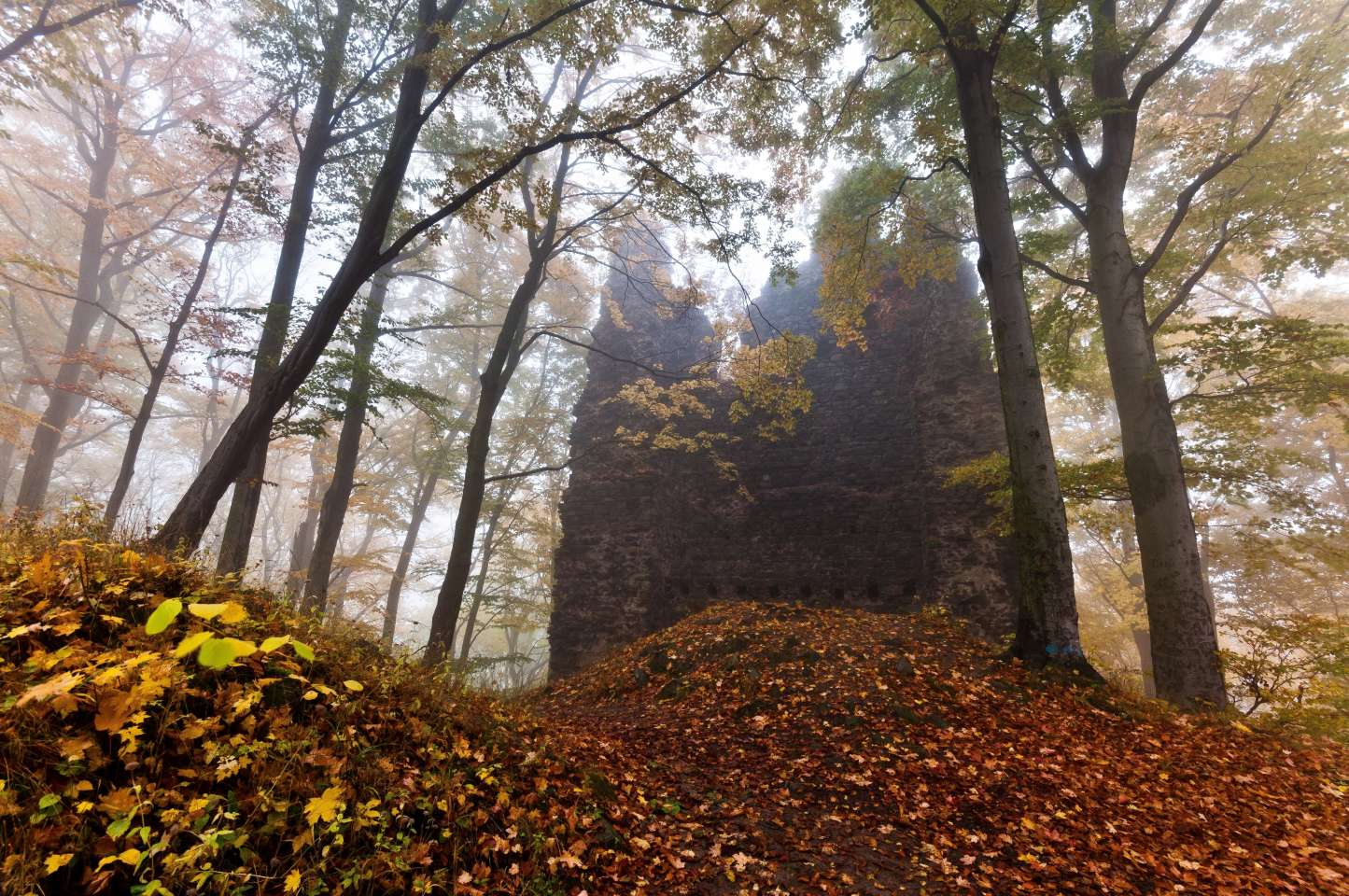 Unčín, zřícenina hradu Kyšperk