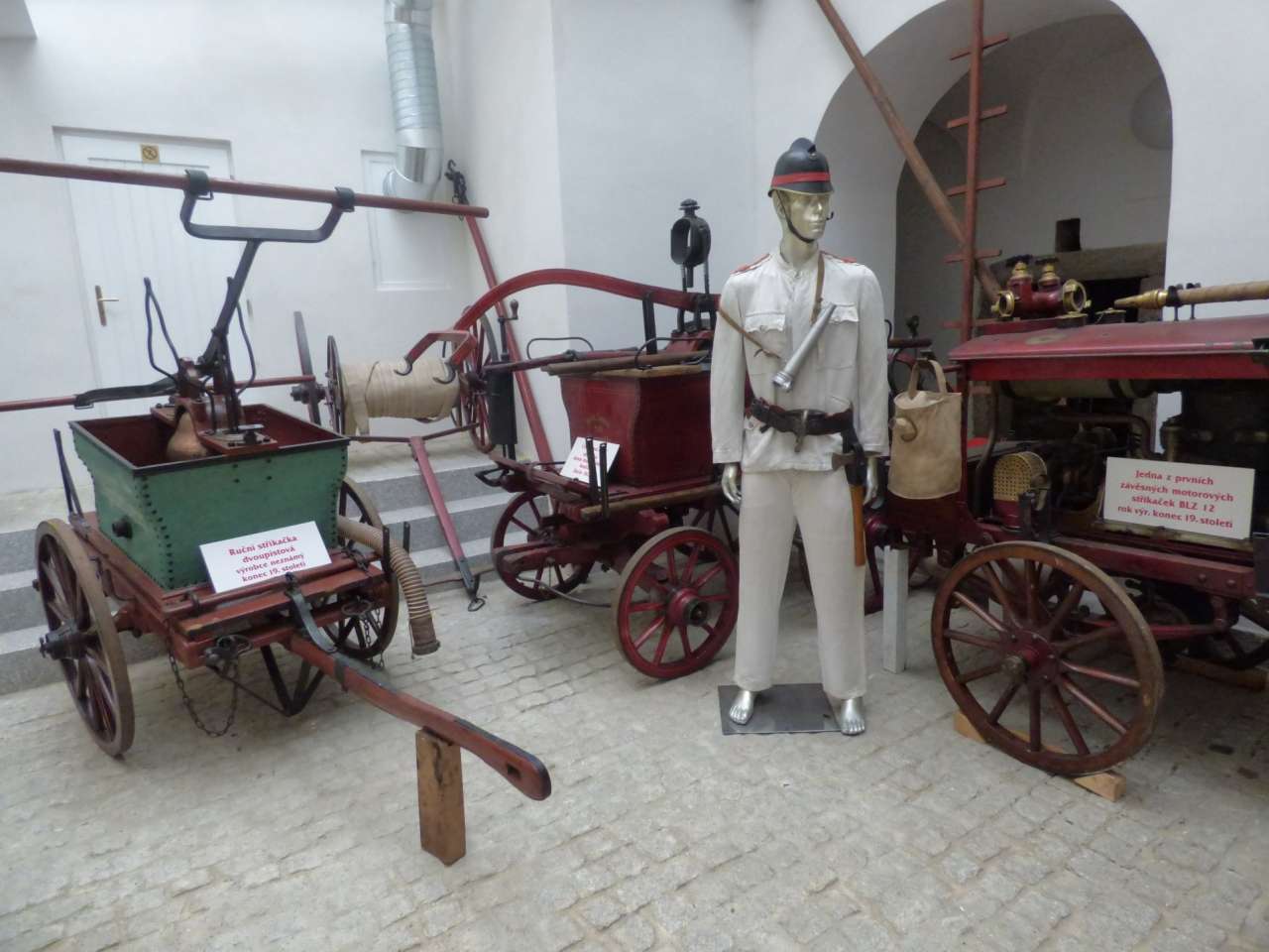 Krupka, expozice v hasičském muzeu