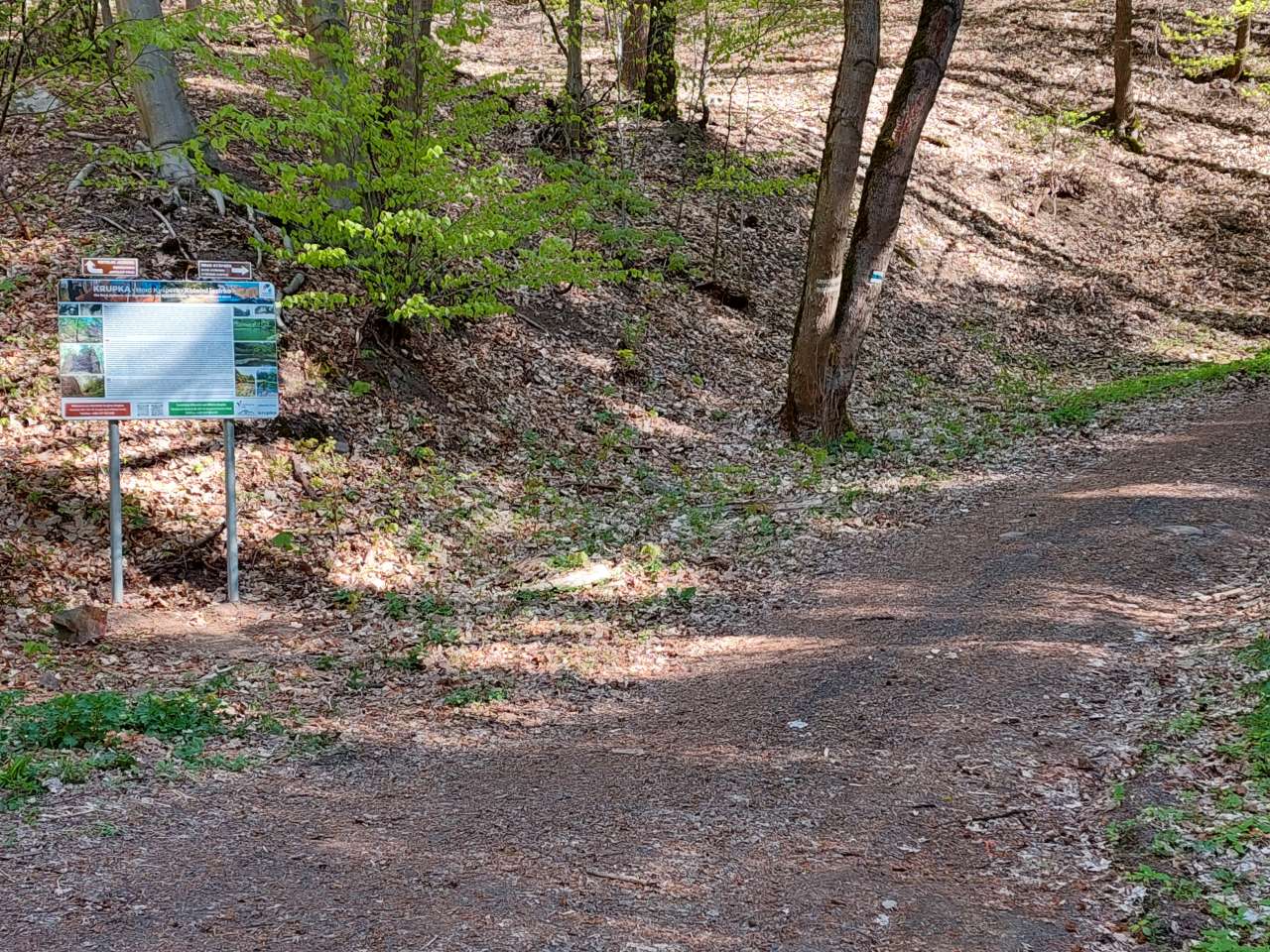 Infotabule o Kyšperku a Kotelním jezírku