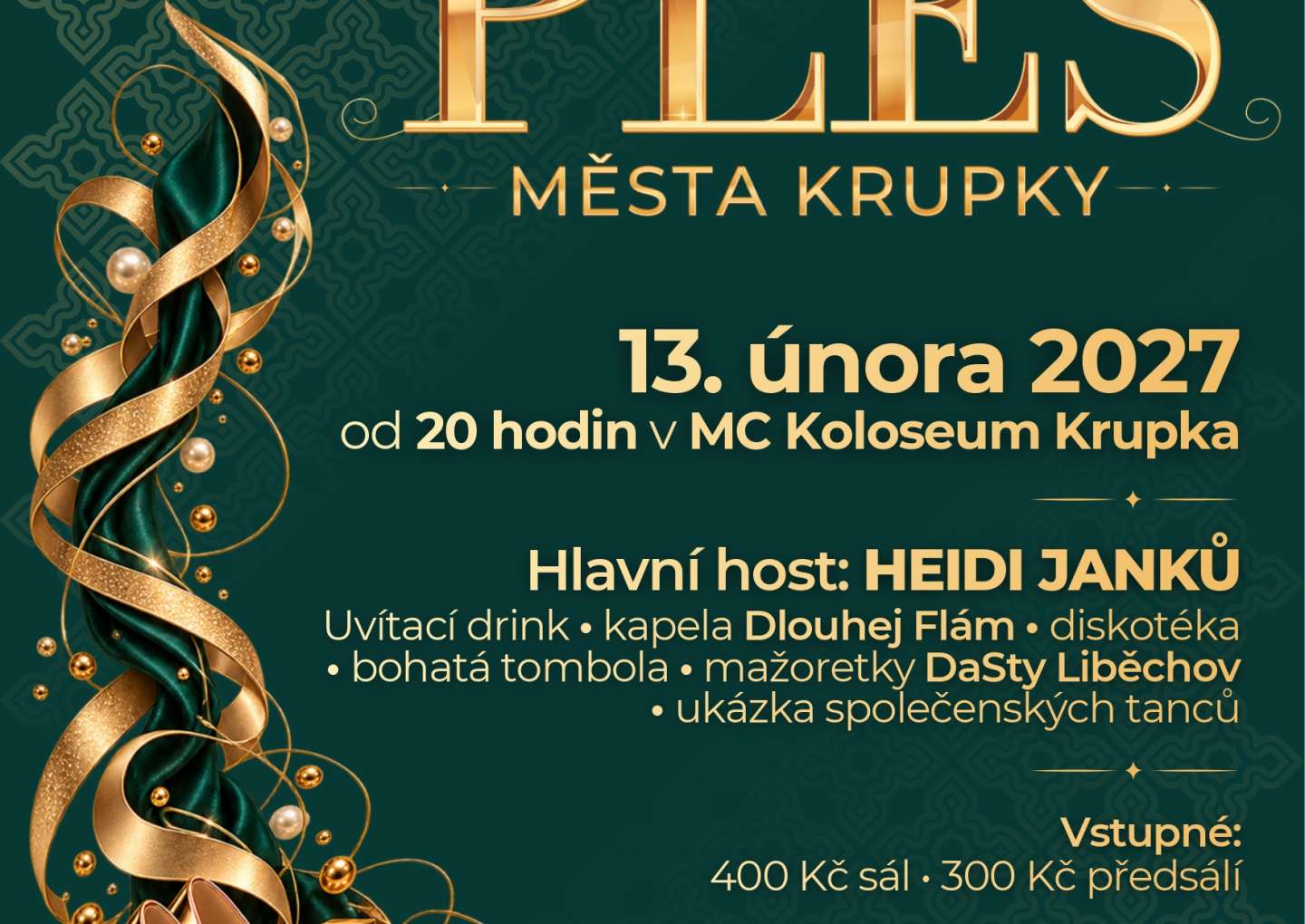 Reprezentační ples města Krupky