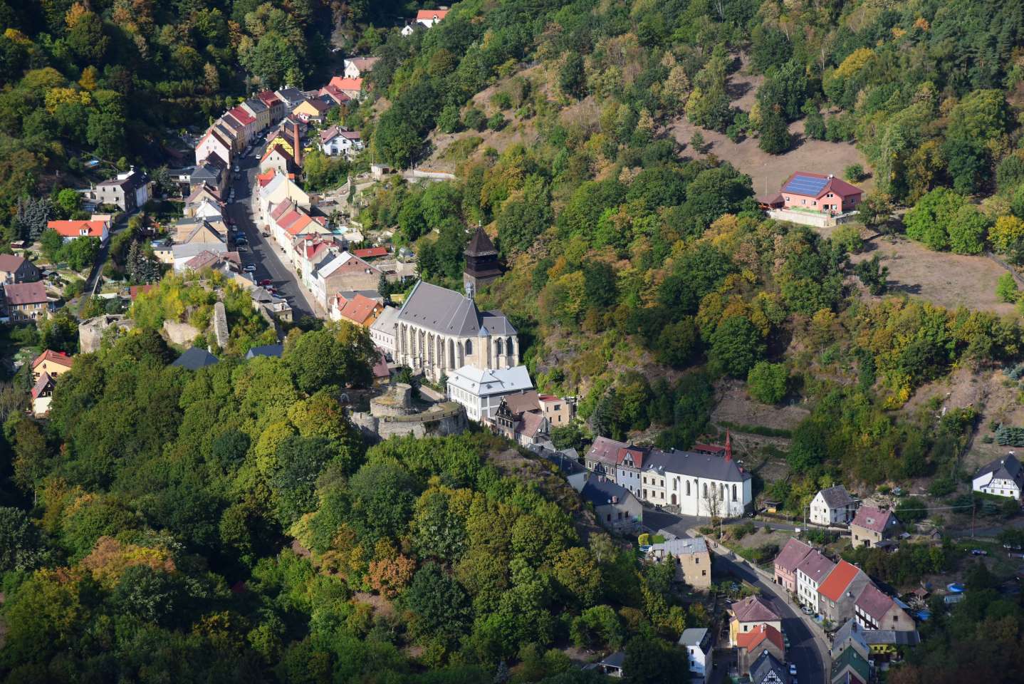 Městská památková zóna, letecký pohled