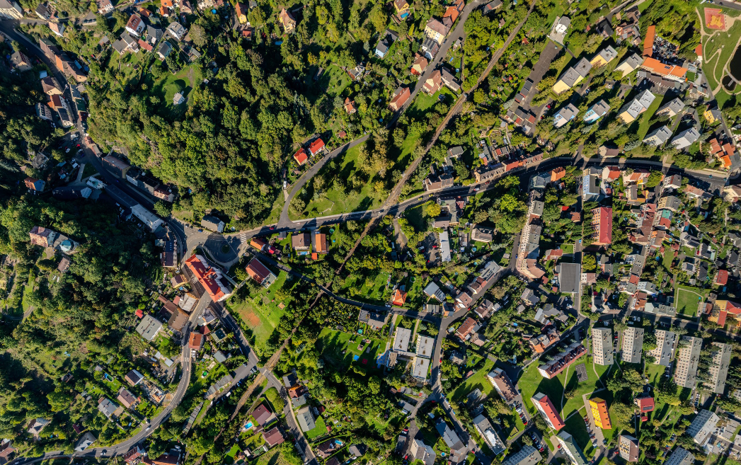 Virtuální letecká prohlídka města