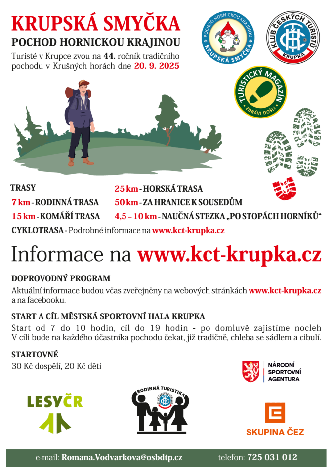 Turistický pochod KRUPSKÁ SMYČKA 20. 9.